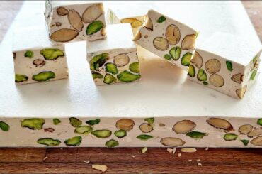 #1358 Delicious Honey, Almond & pistachio Nougat Italian Torrone Recipe