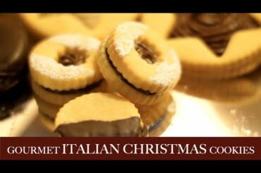 WAITING FOR CHRISTMAS IN TUSCANY, ITALY: Olive Wreath & Occhio di Bue Chocolate Christmas Cookies