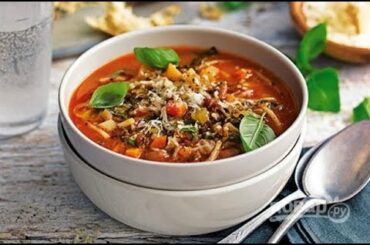 Minestrone Italian soup. Delicious homemade recipes