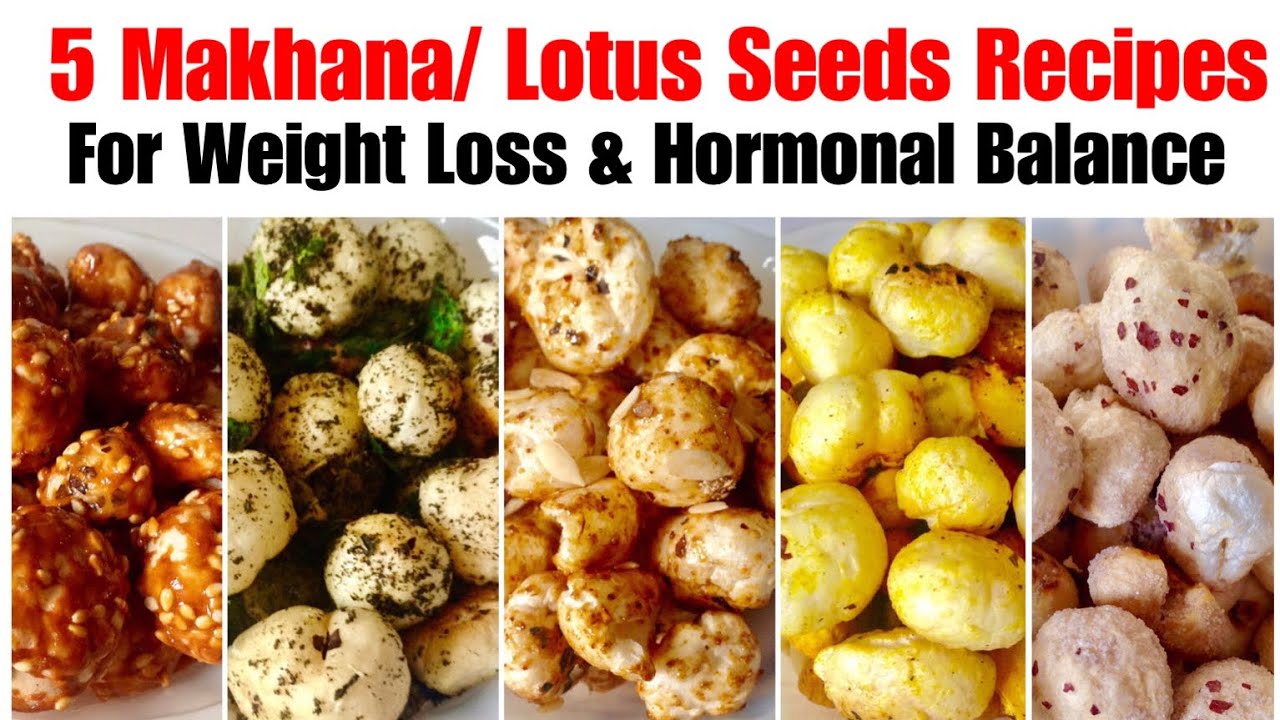 5 Makhana snack Recipes | How to roast phool Makhana | fox nuts / Lotus seeds for Weight Loss 5 Makhana snack Recipes | How to roast phool Makhana | fox nuts / Lotus seeds for Weight Loss