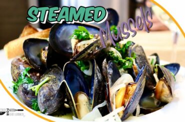 Steamed Mussels | Mussels Meuniere | Garlic, Parsley, Butter, White Wine Sauce