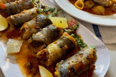 Italian Style Fish Rolls with Red Pasta Sauce. Fish Sauce Pasta. #italianrecipe