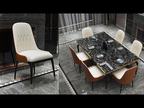Luxury Italian Style Modern Design High, Luxury Italian Leather Dining Chairs