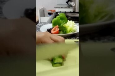 Making Vegetable Salad with Italian Sauce/#SHORTSVIDEO