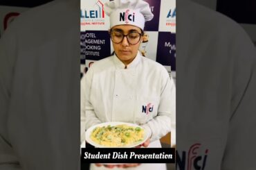 White sauce pasta "Dish Presentation" with #buddingchef | learn Italian cuisines at NFCI