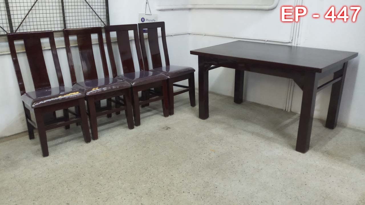 4 seated solid wooden dining table design & idea | EP.447 | sri mari furniture | sri maari furniture 4 seated solid wooden dining table design & idea | EP.447 | sri mari furniture | sri maari furniture