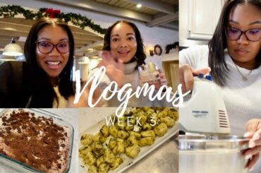 Vlogmas: Week 3 | Italian Cooking Class (Gnocchi and Tiramisu | Happy Hour  | Covid + more