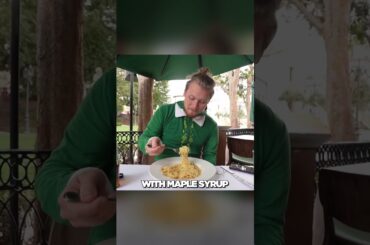 TRYING BUDDY THE ELF'S SPAGHETTI WITH SYRUP #shorts