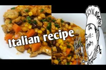 recipe chicken at beans mixed how make Italian style