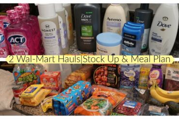 2 Wal-Mart Hauls|Stock Up & Meal Plan