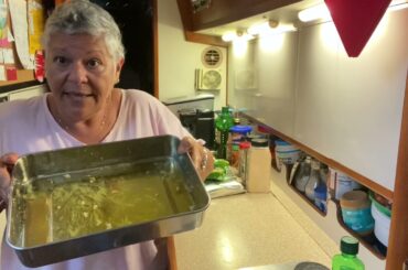 PART 2: How to make Jazzy Stuffed Peppers. Cooking on a boat.