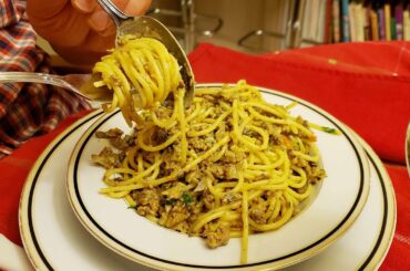 Pasta in White Meat Sauce - Original Recipe, from Bugnara Italy