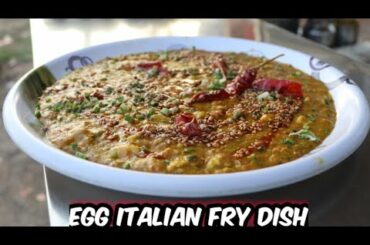Itali's Roadside Most Famous Egg Dish |Egg Italian Fry&Curry Dish | Street Food Surat