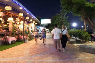Ao nang Krabi night walk -  atmosphere of Thailand beach resort 2021 DEC