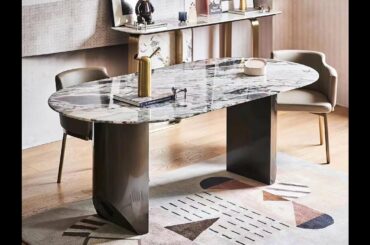 High class modern style natural Italian marble table set for home decoration
