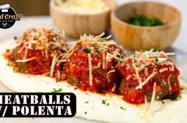 ITALIAN MEATBALLS AND POLENTA | TRADITIONAL RECIPE | MADE FROM SCRATCH