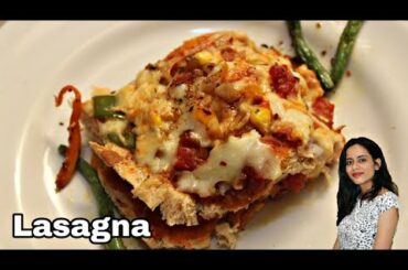 Cheesy Italian Lasagna Recipe without Lasagna Sheets - Bread Lasagna - Meal for Italian Food Lovers