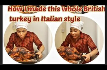 How I made my Christmas turkey|In Italian style with 1/2 glass of red wine