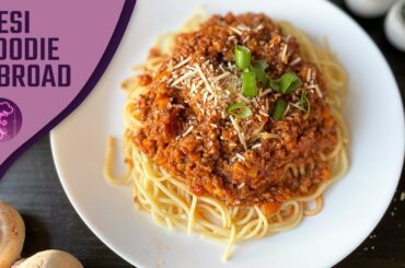 Simple Spaghetti Bolognese Recipe | Homemade Authentic Italian Chef Style | Desi Foodie Abroad