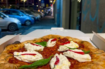 Busy Gourmet Pizzeria in Sicily - Street Food in Italy
