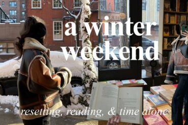weekend in my life | snow storm in nyc, lots of reading, & espresso martinis!
