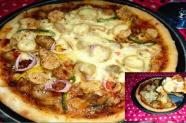 Chicken pizza // Baked Pizza Recipe // Homemade Pizza Recipe