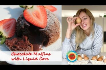 How to make Chocolate Muffins with Liquid Core | Italian recipes