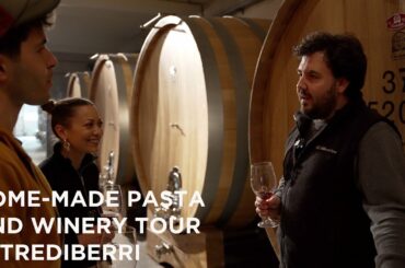 Eating home-made Pizzoccheri in Piemonte @ Trediberri winery