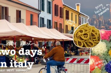 vlog: last two days in italy + going back to canada :(