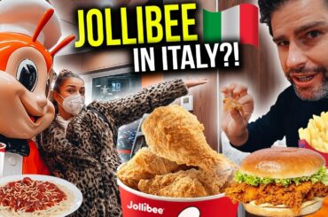 FOREIGNERS try JOLLIBEE in ITALY - DIFFERENT Taste and Menu?!
