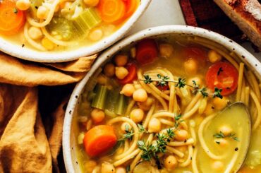 1-Pot Chickpea Noodle Soup (Vegan, GF) | Minimalist Baker Recipes