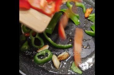 Fried peppers and potatoes - Easiest Italian appetizer #shortsvideo #shorts #food #recipe #vegan