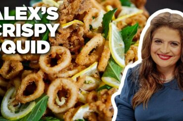 Alex Guarnaschelli's Crispy Squid with Garlic, Chile, and Basil | Alex's Day Off | Food Network