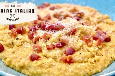 Polenta Carbonara from Milan Cooking Italian with Joe