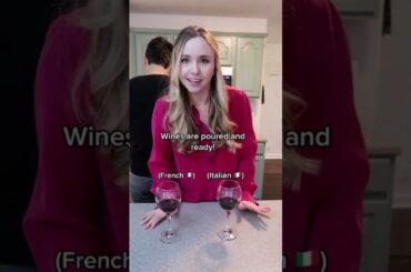Testing my Italian Husband’s Tastes- French vs Italian wine #short