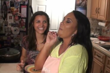 Clip from my 1st cooking video ever! Sexy Italian Girls Making Homemade Pizza!
