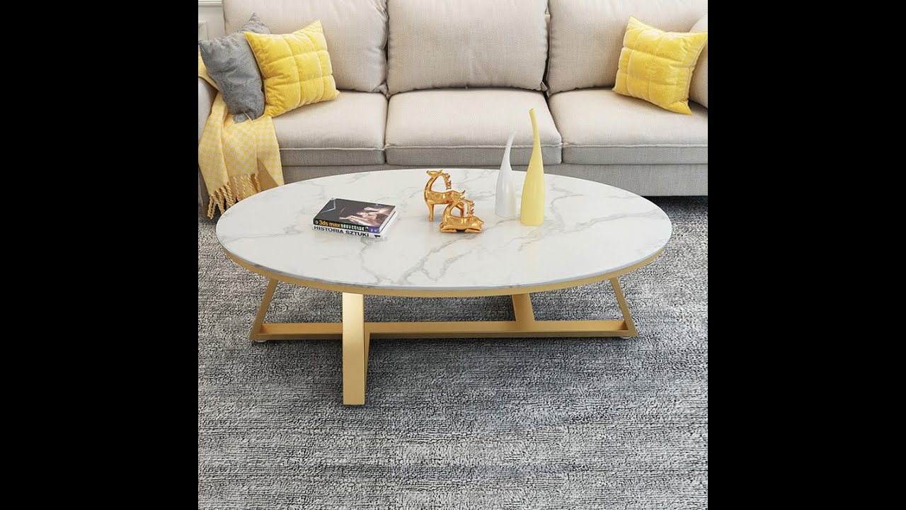 Italian Unique Design Side Table Oval Coffee Table with Marble Top Side Table for Home Hotel Italian Unique Design Side Table Oval Coffee Table with Marble Top Side Table for Home Hotel
