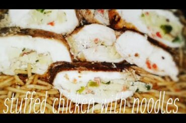 stuffed chicken with noddles/italian style speghetti recipe