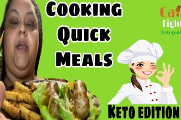 COOKING QUICK MEALS || How To Make Italian Sausage Sandwiches (The KETO Way) With Cauliflower Fries