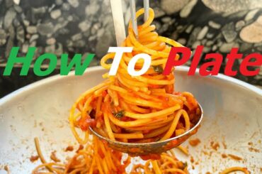 How you plate spaghetti in Italy using tongs (pinza cuoco)