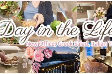 NEW OFFICE SPACE + GREEK SALAD, ITALIAN TOFU, STAY HOME DAY IN THE LIFE COOK & DECORATE WITH ME!
