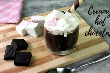 Creamy Italian hot chocolate| Easy homemade hot chocolate recipe| Winter drink| seasonings