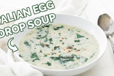 Homemade Stracciatella all Romana Soup Recipe in Brodo (Italian Egg Drop Soup in Meat Broth)