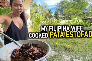 My Filipina Wife Cooked Pata Estofado! Province Life Philippines!