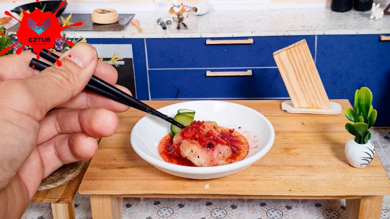 How To Make Fish with creamy white wine sauce / Creamy Fish Spaghetti / Miniature Food How To Make Fish with creamy white wine sauce / Creamy Fish Spaghetti / Miniature Food