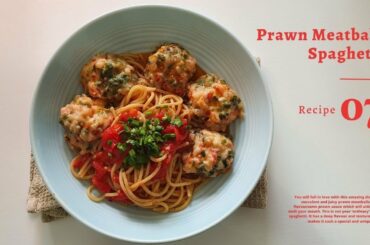 Prawn Meatball Spaghetti - Italian Fusion Style