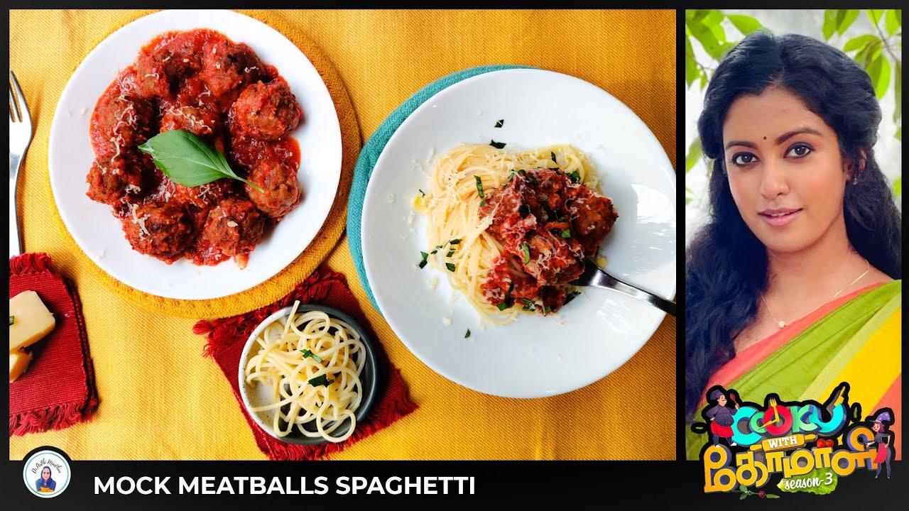 Mock meatballs spaghetti|CWC-3 Roshinis meatballs spaghetti|Veg meatballs|Meatballs pasta recipe Mock meatballs spaghetti|CWC-3 Roshinis meatballs spaghetti|Veg meatballs|Meatballs pasta recipe