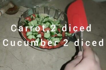 Rainbow salad with Italian dressing/Healthy recipes/today's special