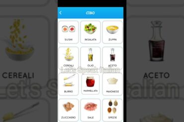 Cibo in italian // Learn Italian // Name of italian food part 2 // #shorts