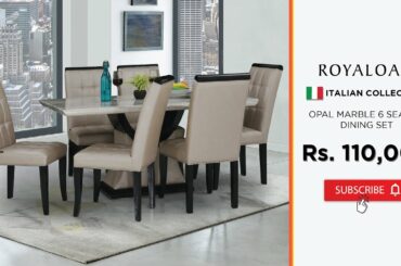Opal Marble 6 Seater Dining Set